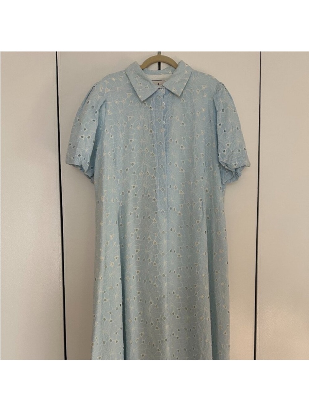Tuckernuck Light Blue Eyelet Midi Dress